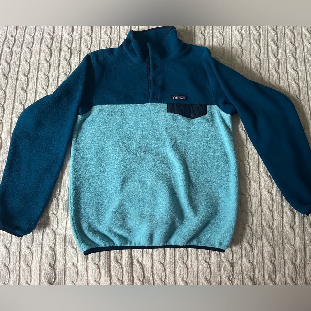 Patagonia Synchilla Woman’s Blue pullover sweater Size Small